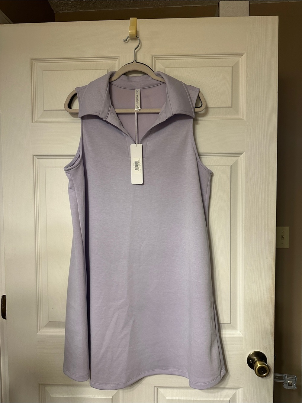 Sleeveless Lavender Polo Mini Dress